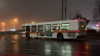 Three buses meet above Renforth Station January 17, 2023