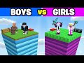 Girls vs Boys on 1 Minecraft Chunk