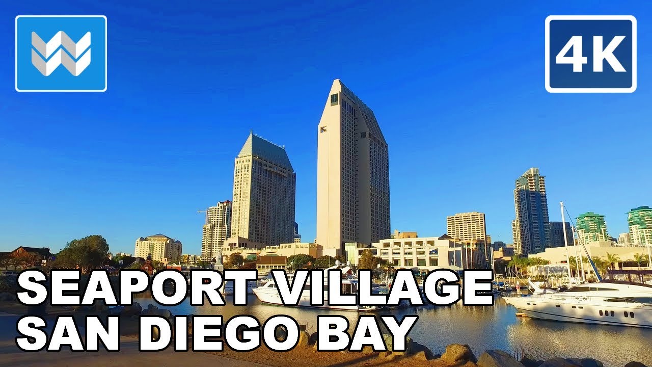 ⁣Walking around the Shoreline of San Diego Bay in Downtown San Diego, California 【4K】