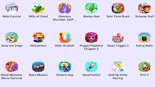 Poppy Playtime 2, Dead Triggers 2, Race Master, PvZ 2, Tom Time Rush, Subway Surfer, Mob Control..
