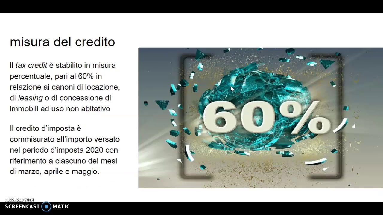 Locazioni commerciali credito imposta 7 YouTube