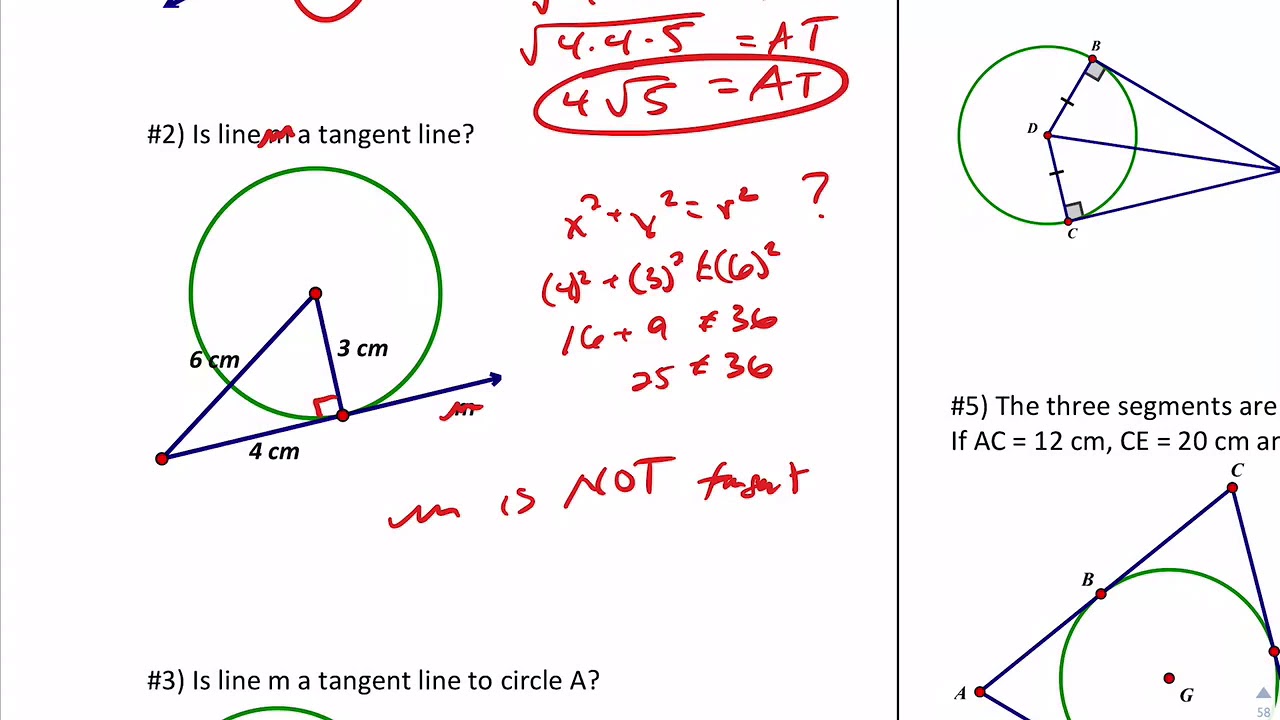 Examples Of Tangent Lines