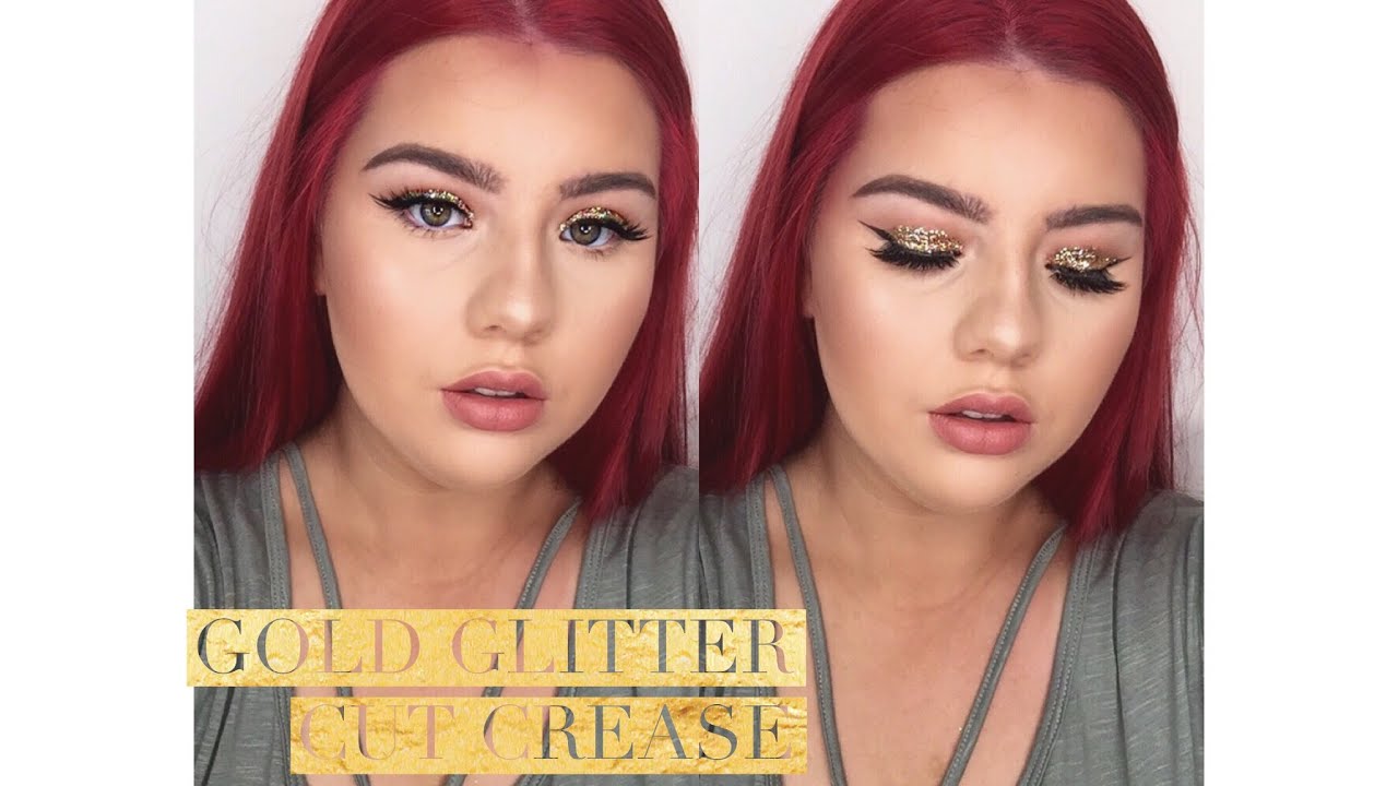 GOLD GLITTER CUT CREASE