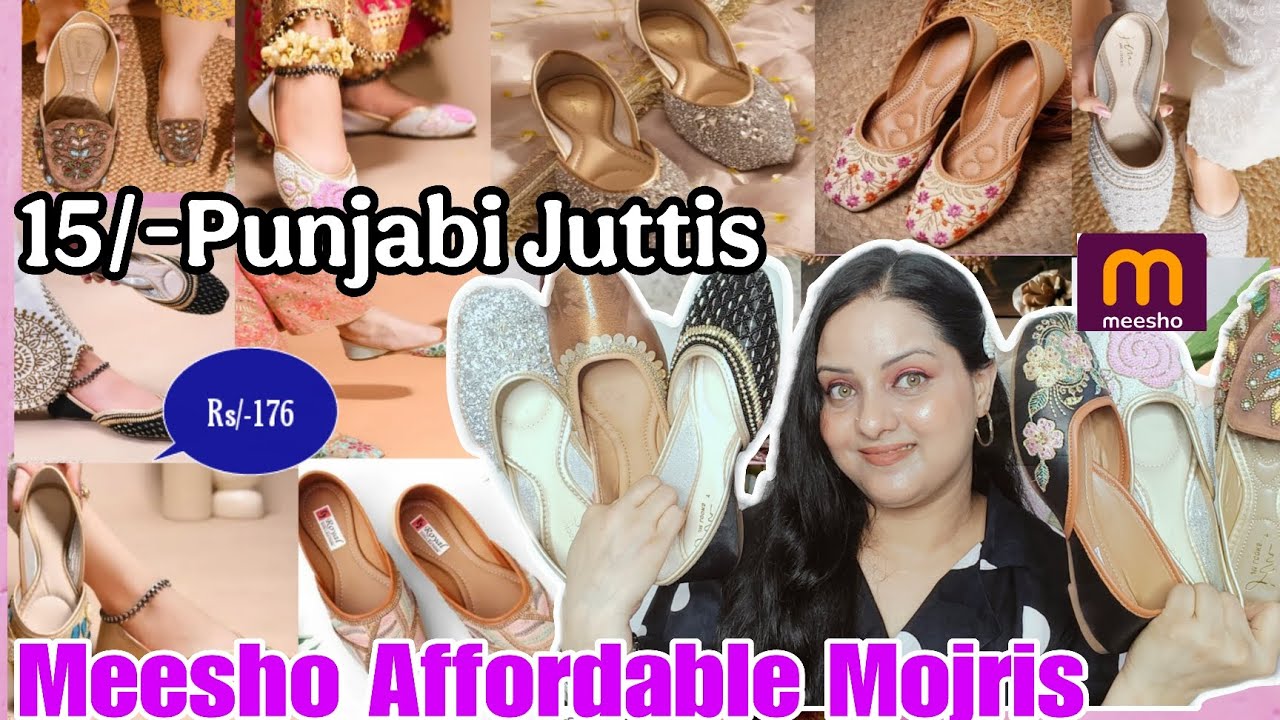 *HUGE* Meesho Punjabi Jutti 😍Haul 15 Affordable Punjabi 🫶Jutti & Mojris Haul Starting at Rs/-176