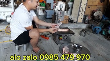 Test máy cưa xương,máy cắt xương,máy thái xương  máy cưa móng giò,cắt thịt đông lạnh 750w