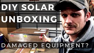 DIY Solar System Unboxing - Damaged Equipment,  Missing Parts? And Did I Get The Wrong Parts? by Mike Krzesowiak 185 views 3 years ago 11 minutes, 2 seconds