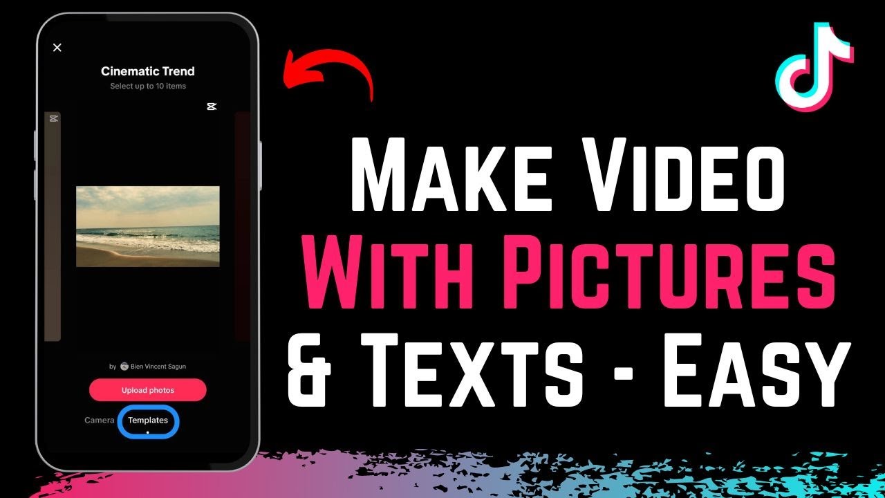 Как создать видео для TikTok с картинками и текстом!