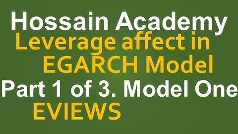 Leverage effect in EGARCH. Model One  Part 1 of 3. EVIEWS