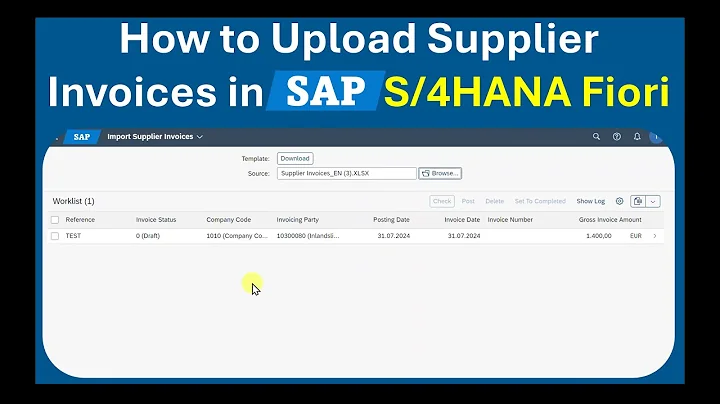 Upload Supplier Invoices in SAP S/4HANA Fiori (F3041) – Step by Step (2025)