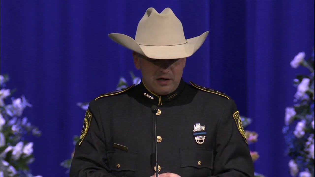 Bexar County Sheriff Javier Salazar delivers eulogy at K-9 Chucky's