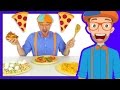 Funny fun pizza song by blippi  foods for kids