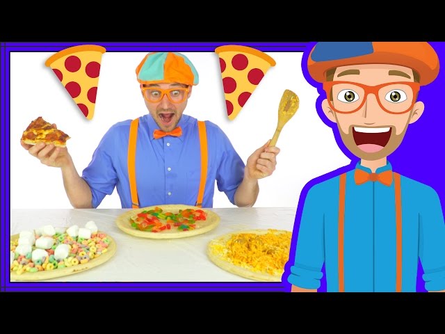 Funny Fun Pizza Song by Blippi | Foods for Kids class=
