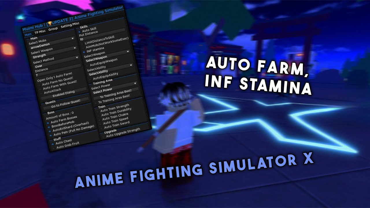 Anime Fighting Simulator X Script Hack GUI | Auto Farm, Inf Stamina and ...