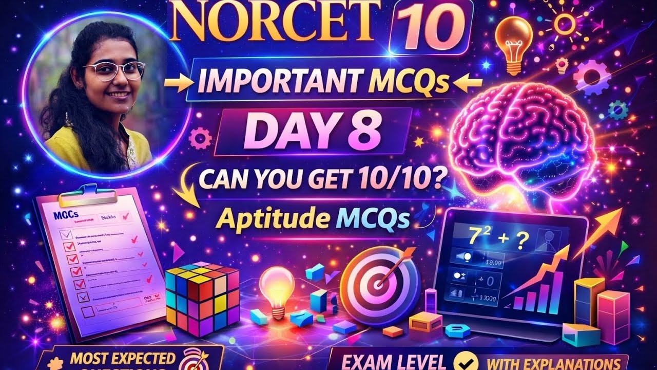 DAY 8||MCQ PRACTICE ||NORCET 10||APTITUDE&REASONING #aiims #trending #norcetmcq 