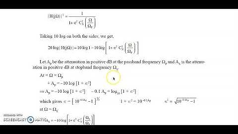 introduction to chebyshev filter