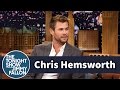 Chris Hemsworth Lets His Daughter and Nieces Paint His Nails