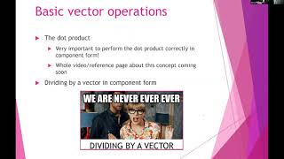Basic vector operations in component form