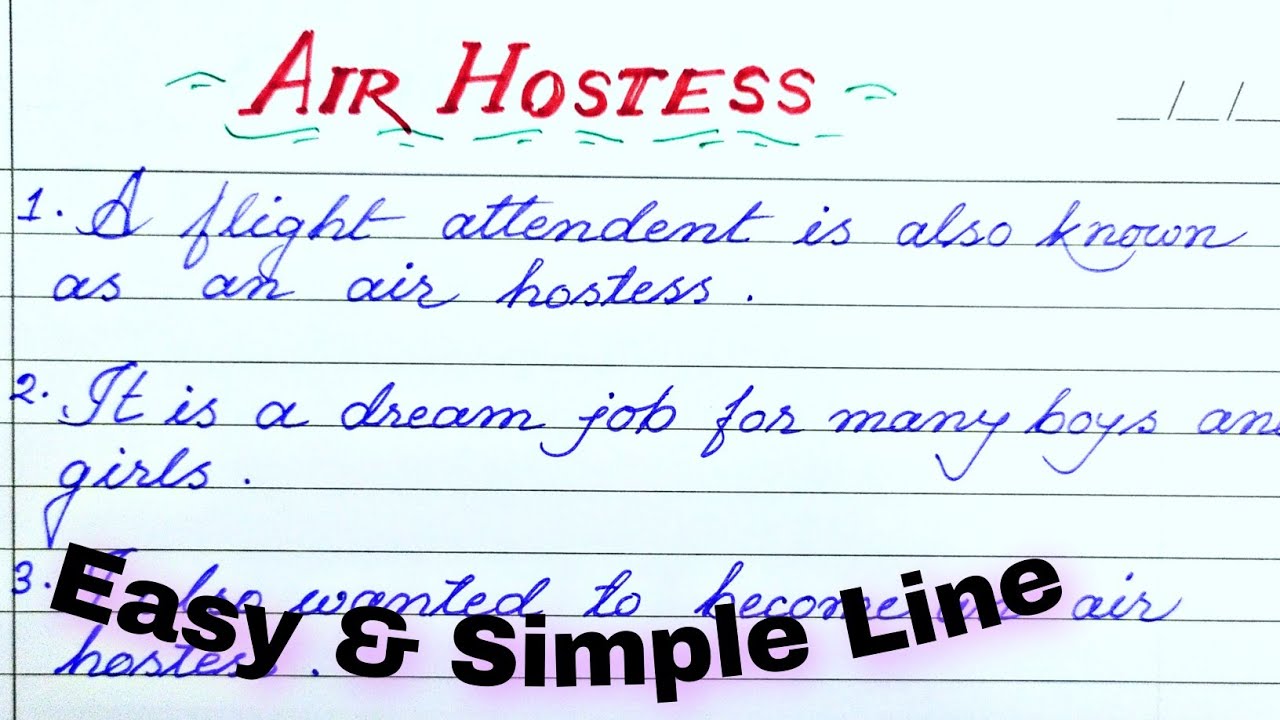 my dream air hostess essay