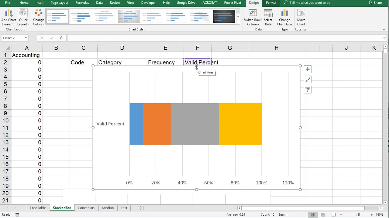 Horizontal stacked bar chart excel