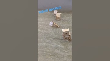 WAVE BASIN TESTING! We tested structures against our wave basin! #civilengineering #waves