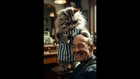 Video 11669391: hilarious cat show, cat hair cutting, fluffy cat, cat haircut, cat old