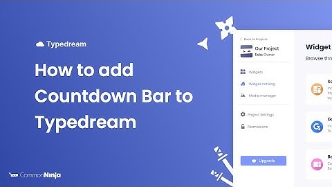 How to add a Countdown Bar to Typedream