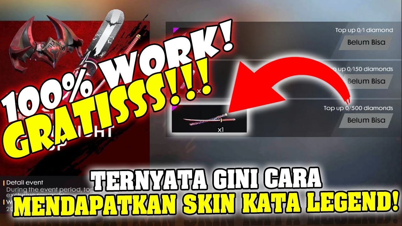 CARA MENDAPATKAN SKIN KATANA LEGEND GRATISSS!! - Free fire battleground