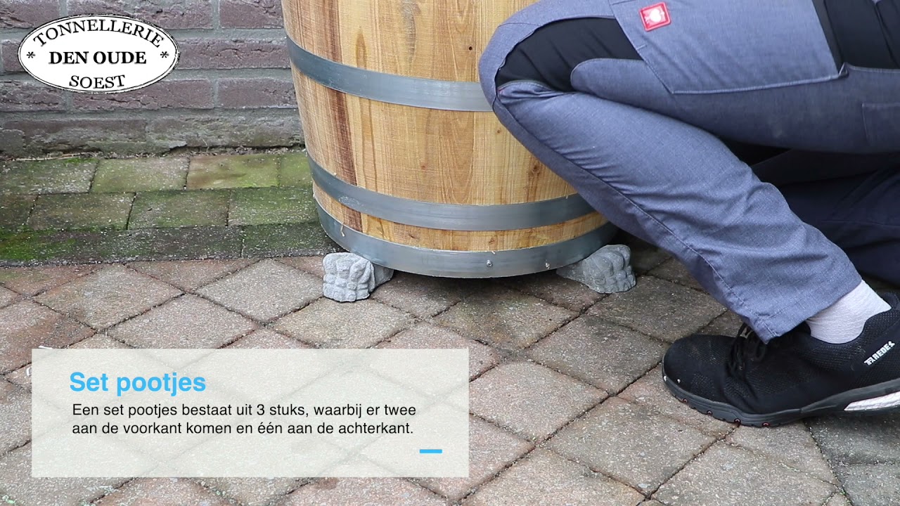 Waarom betonnen voetjes onder een regenton?