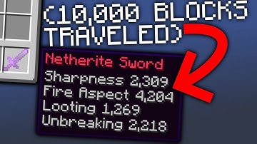 Minecraft but every time you walk you get enchanted challenge is INSANE