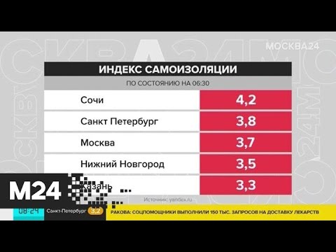 "Утро": индекс самоизоляции в столице составил 3,7 - Москва 24