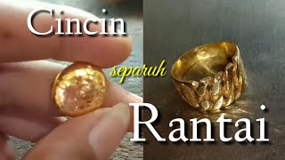 Cincin separuh Rante Emas 24K