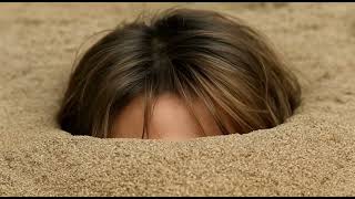 Guy Sinking Into Dry Ai Desert Quicksand