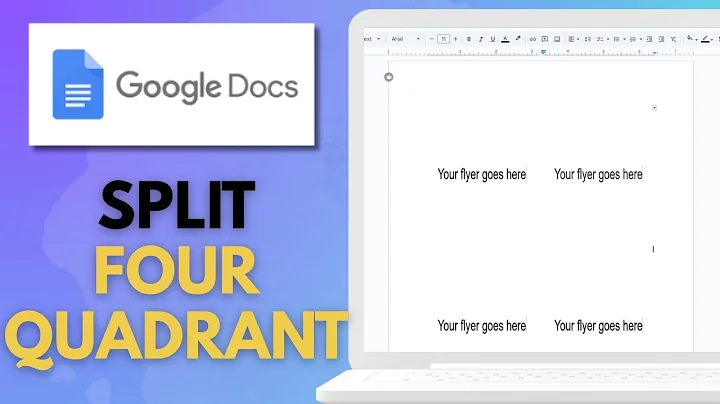 Google Workspace Google Docs  How To Split A Page Into 4 Quadrants Print 4 Flyers Or Images On 1