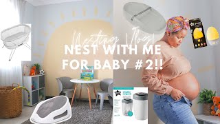 NESTING VLOG | Newborn Haul | Newborn Essentials | Cleaning The Playroom | Preparing For Baby #2