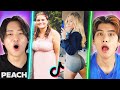 Koreans React To Glow Up TikToks For The Second Time! | Peach Korea