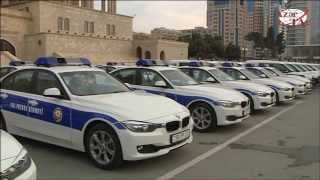 Президент Ильхам Алиев осмотрел новые автомобили для сотрудников МВД