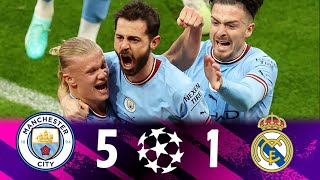 Manchester City vs Real Madrid 5-1 Extended Highlights \& All Goals - Champions League 2023