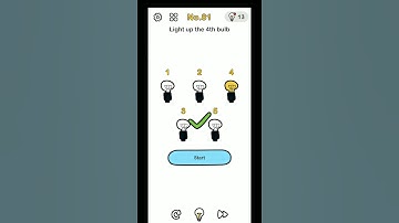 Brain out level 81 { light up the 4th bulb } answer #shorts
