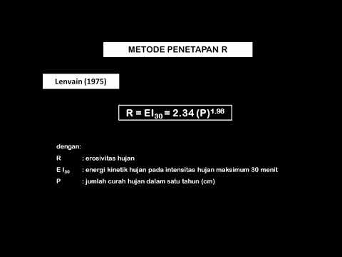 Video: Bagaimana cara menghitung indeks erosivitas curah hujan?