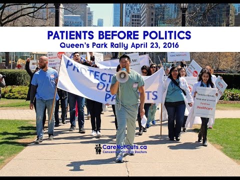 Patients Before Politics - Queen's Park Rally April 23, 2016 [Care Not Cuts]