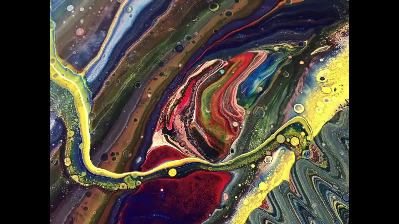 How to do a dirty pour with leftover acrylic paint! (Process tutorial