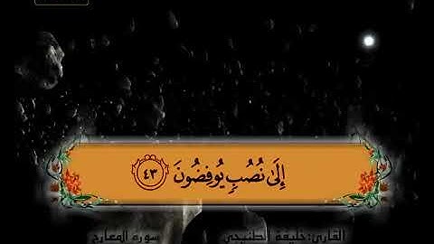 سورة المعارج 43 44