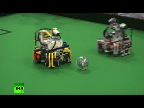 Battle of the machines: Robots compete in football final ...