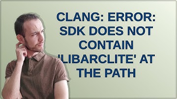 clang: error: SDK does not contain 