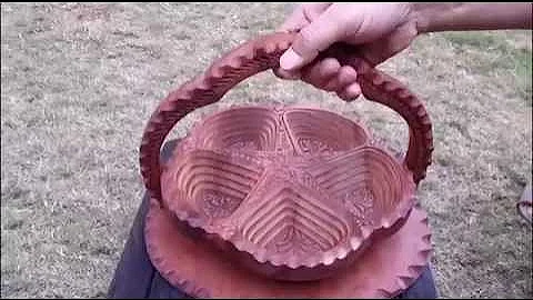 Foldable Wooden Solid Rosewood Basket from OyeArt