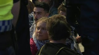Police surrounds Greta Thunberg, protesters in Malmo during Eurovision final | AFP