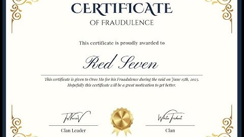 Red Seven Fraud Certification