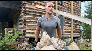 Rebuilding  a 244 year OLD Log Cabin - Uncovering the Dark Side of History ￼| Episode 19
