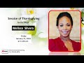 Service of thanksgiving for the life of melissa silvera