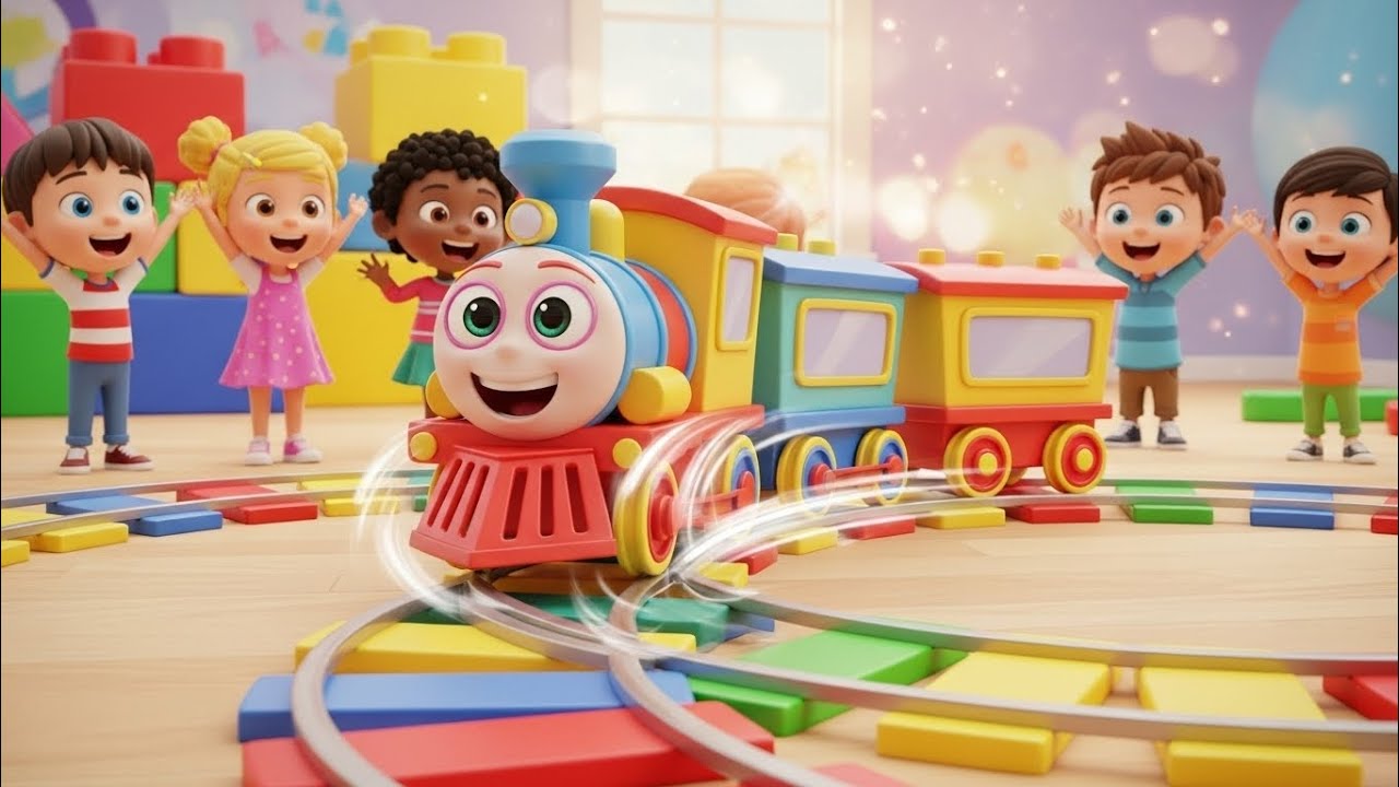 “The Little Toy Train Goes Choo Choo! 🚂 | Fun Kids Nursery Rhyme Song”